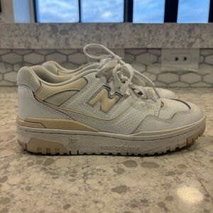New Balance Women’s 550 White & Beige Sneakers, Size 6.5